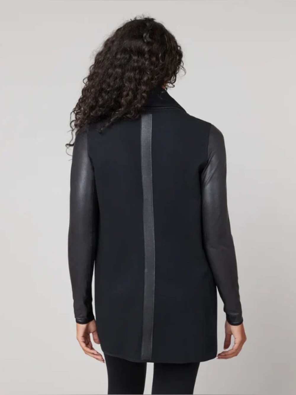 Spanx Drape Front Very Black Jacket NWT - Picture 4 of 4